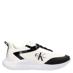 Black And White Recycled Polyester Athletic Sneakers