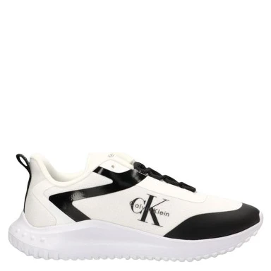 Black And White Recycled Polyester Athletic Sneakers