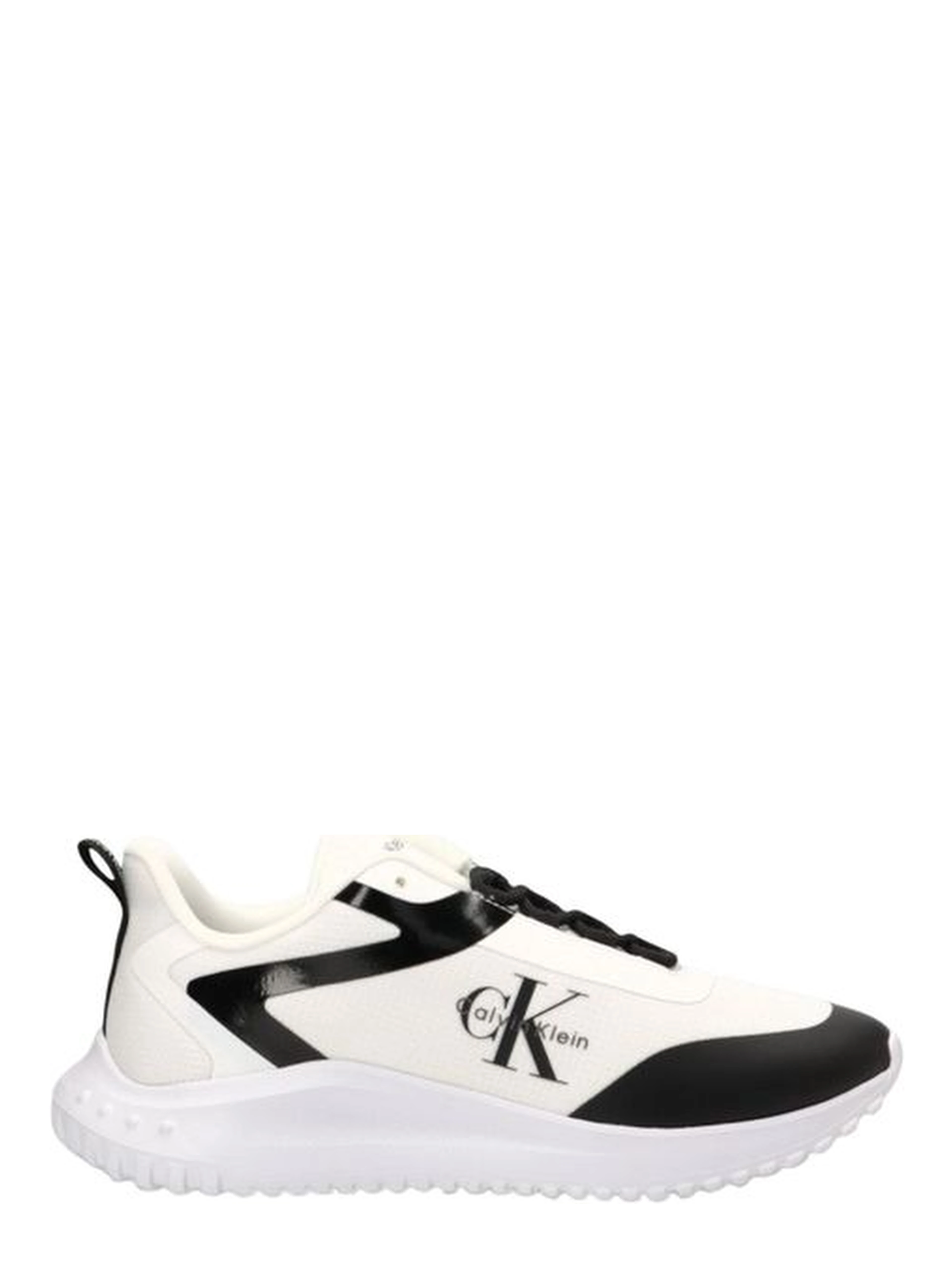 Black And White Recycled Polyester Athletic Sneakers