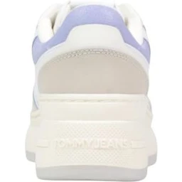 White Suede Leather Chunky Sneakers