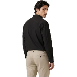 Black Cotton Dress Shirt