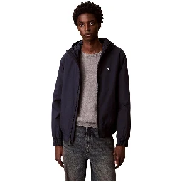 Blue Recycled Polyester Full-Length Jacket