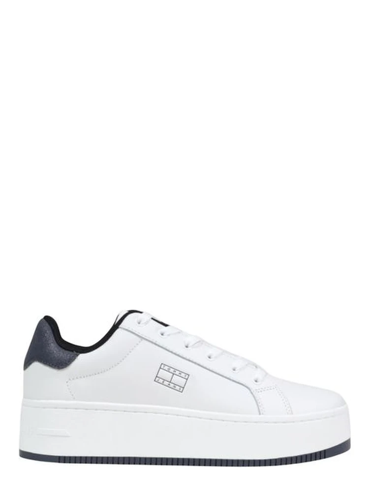 White Leather Chunky Sneakers