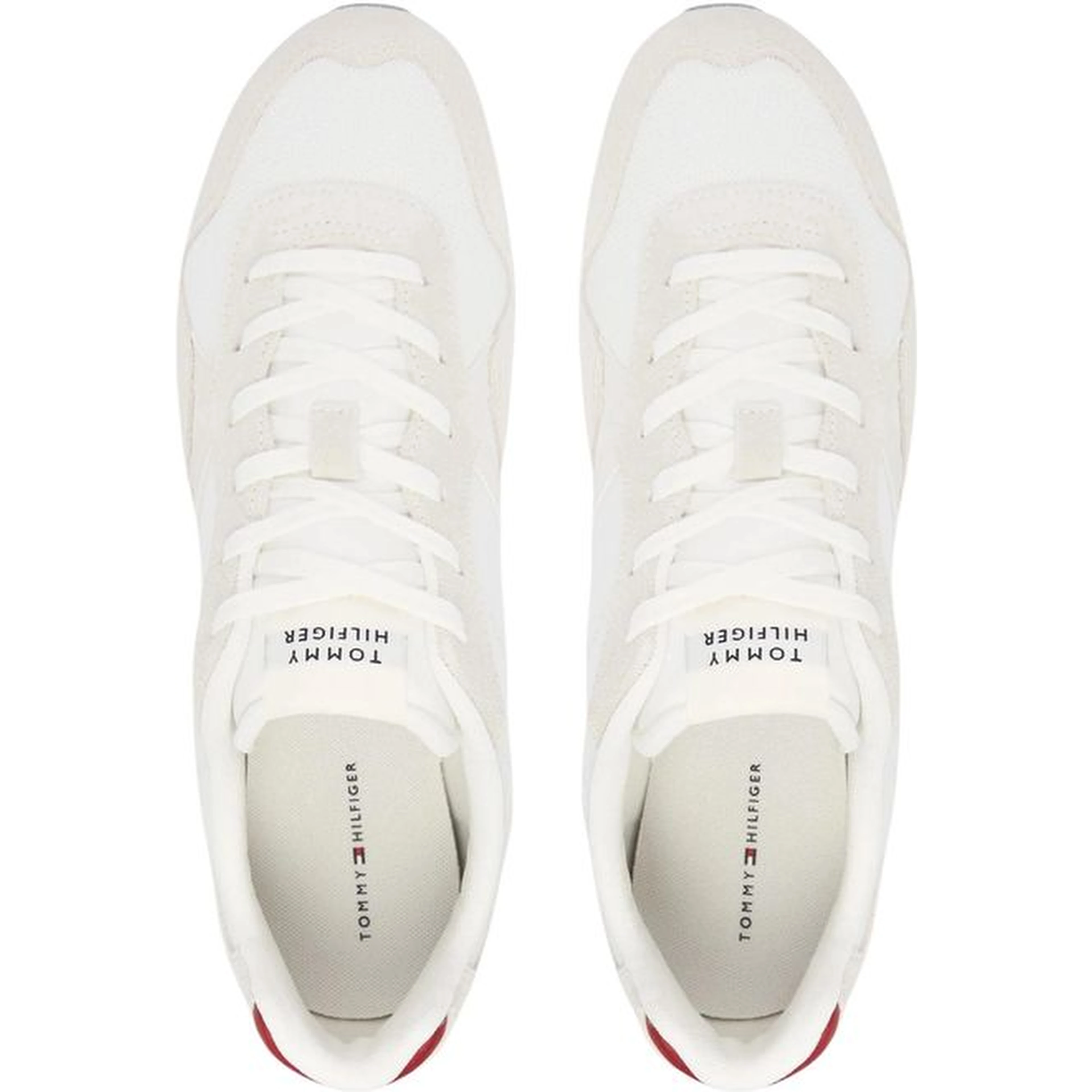 White Recycled Polyester Low Top Sneakers