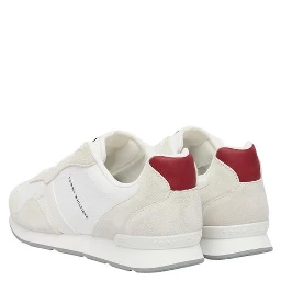 White Recycled Polyester Low Top Sneakers