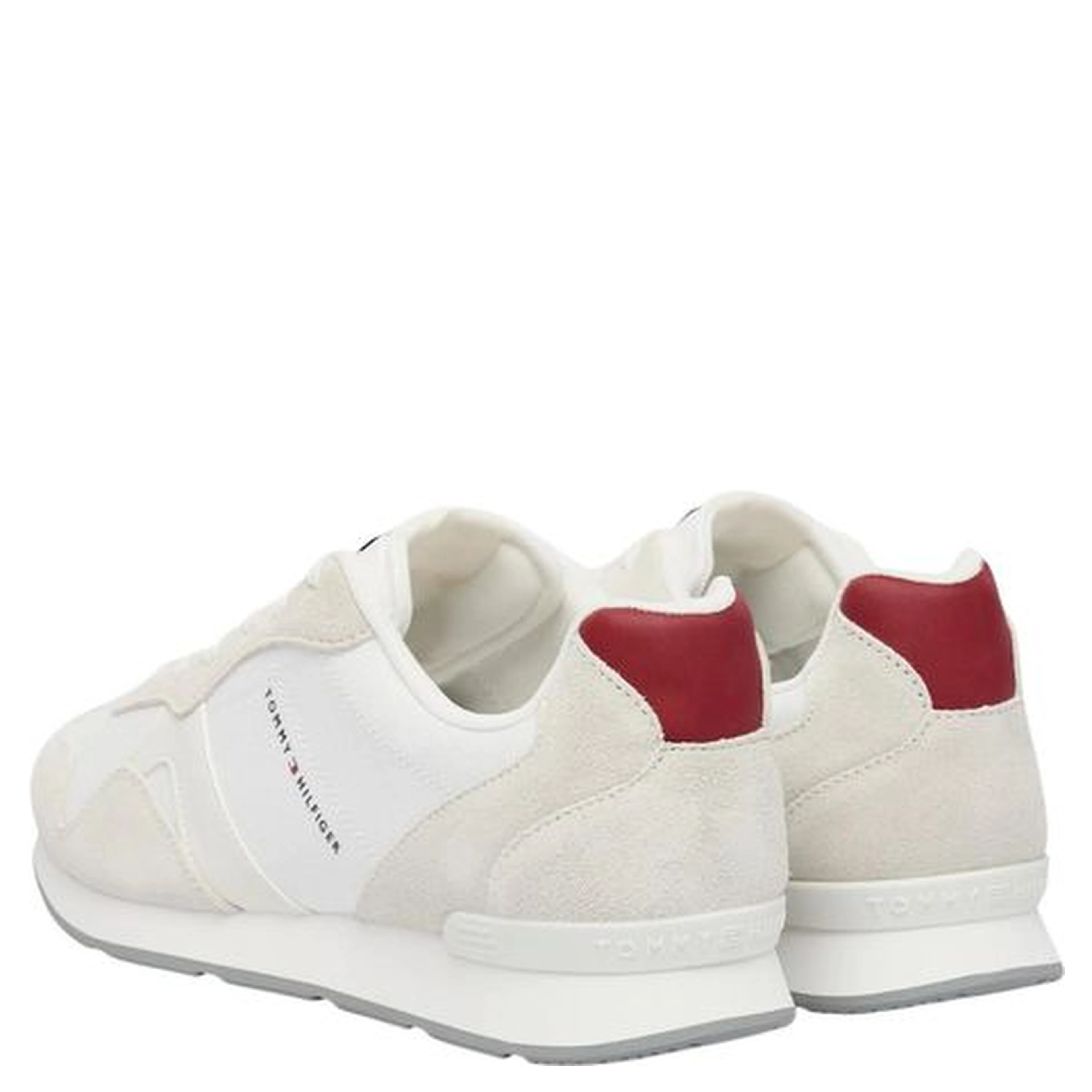 White Recycled Polyester Low Top Sneakers