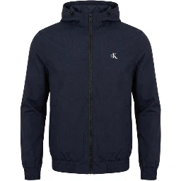 Blue Recycled Polyester Full-Length Jacket