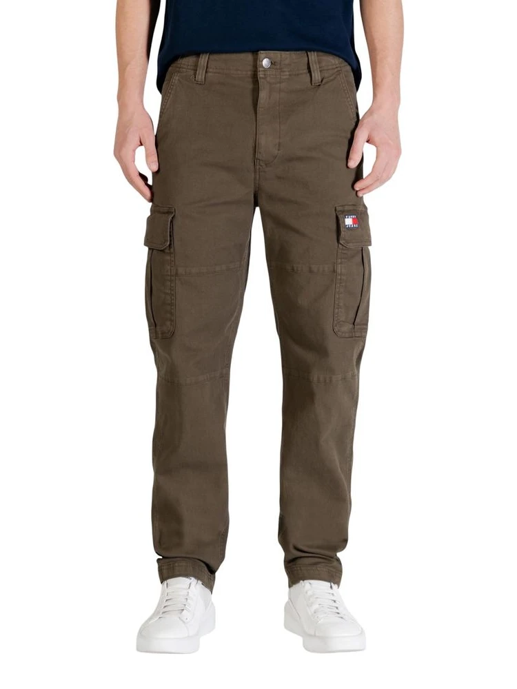 Green Recycled Cotton Cargo Pants