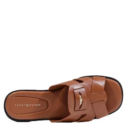 Brown Leather Flat Sandals