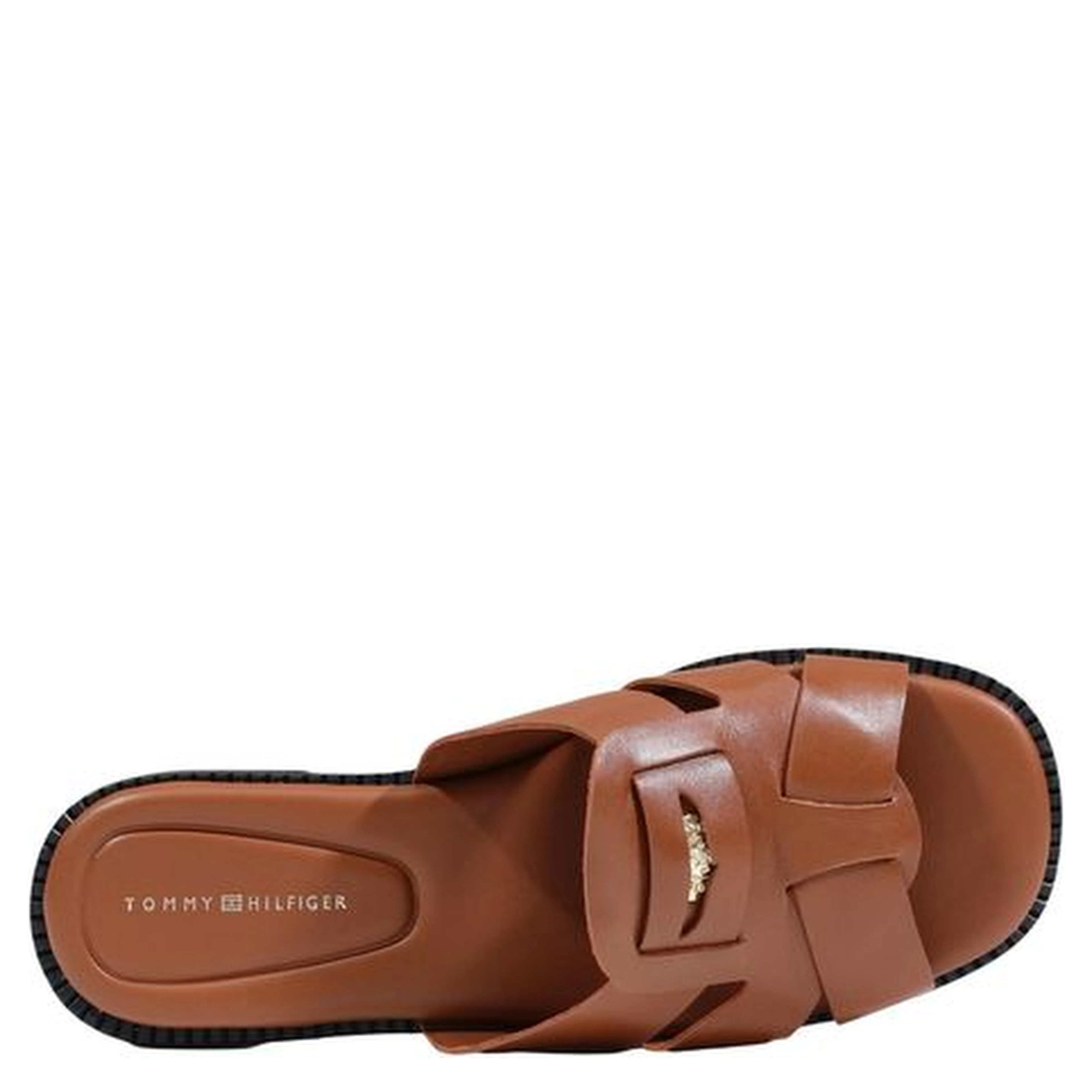 Brown Leather Flat Sandals