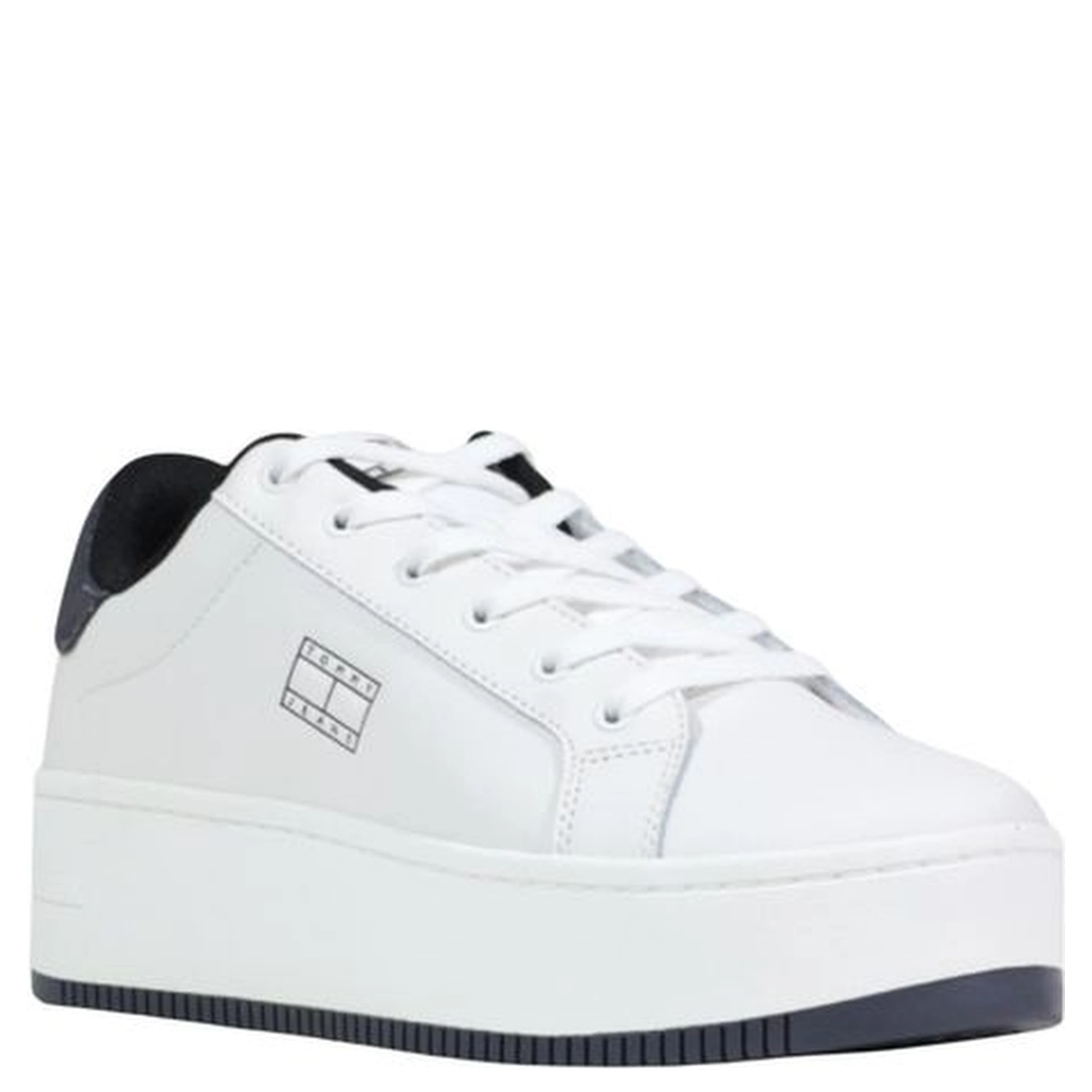 White Leather Chunky Sneakers