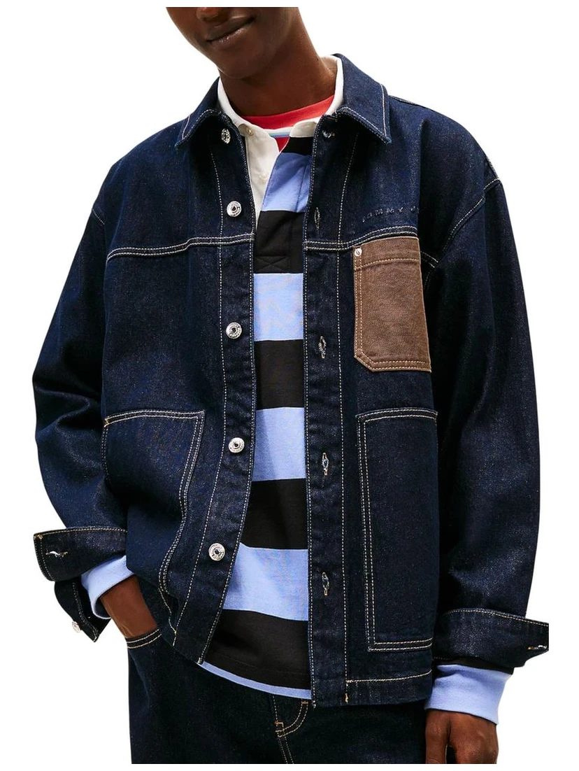 Blue Recycled Cotton Denim Jacket
