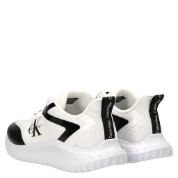 Black And White Recycled Polyester Athletic Sneakers