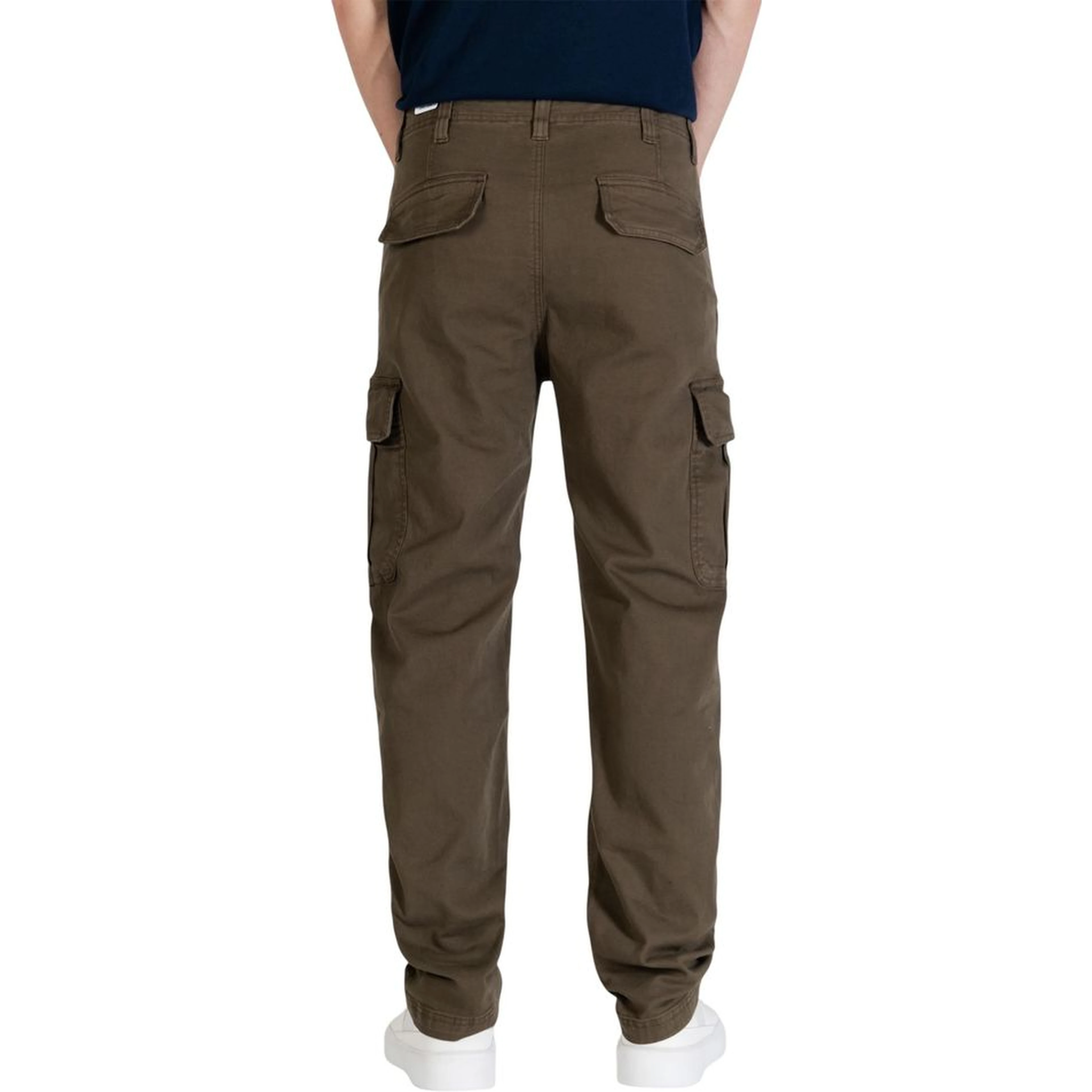 Green Recycled Cotton Cargo Pants