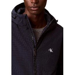 Blue Recycled Polyester Full-Length Jacket