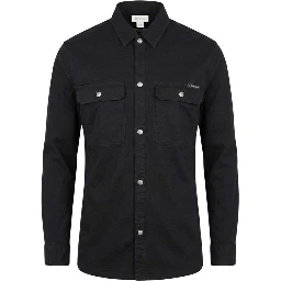 Black Cotton Dress Shirt