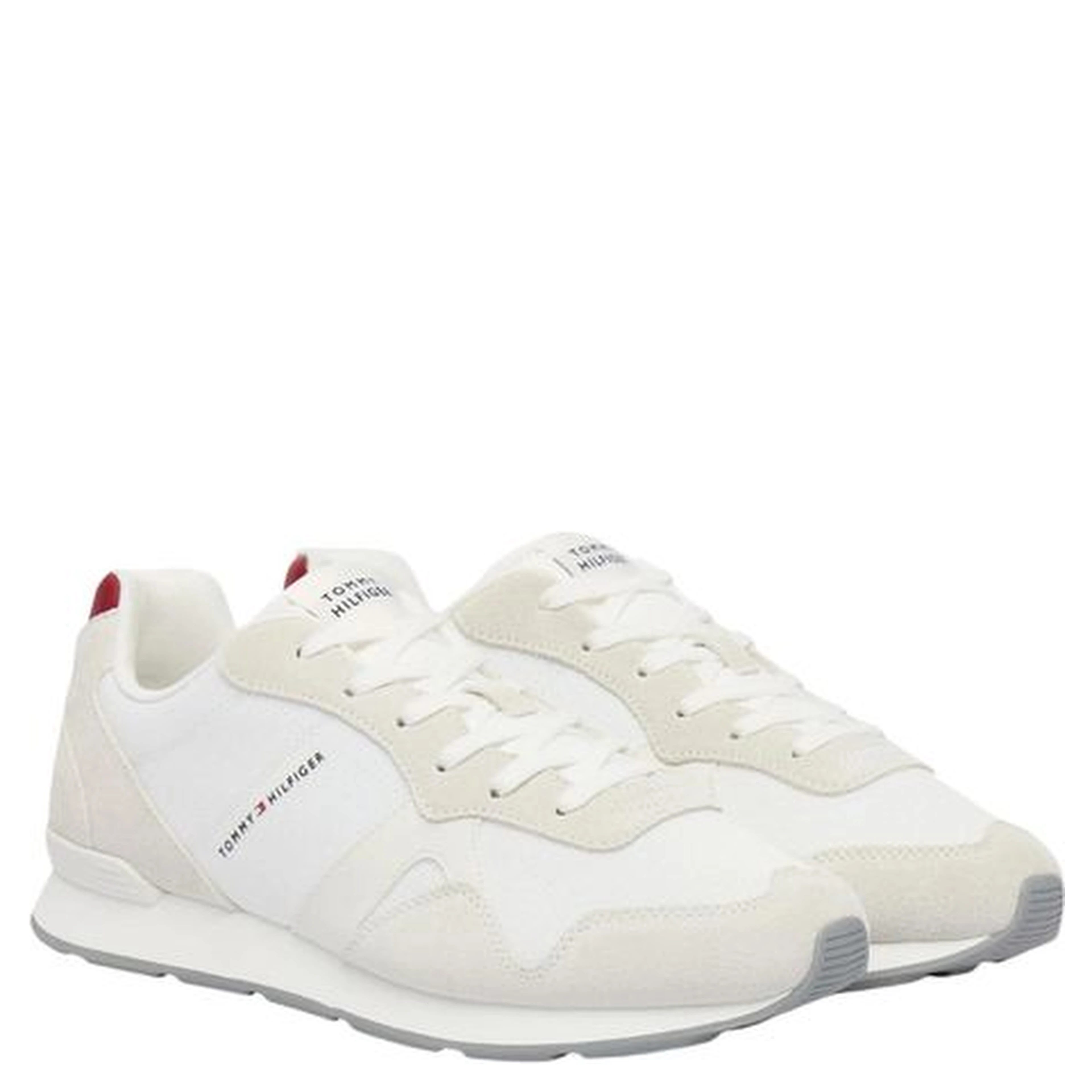 White Recycled Polyester Low Top Sneakers