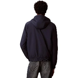 Blue Recycled Polyester Full-Length Jacket