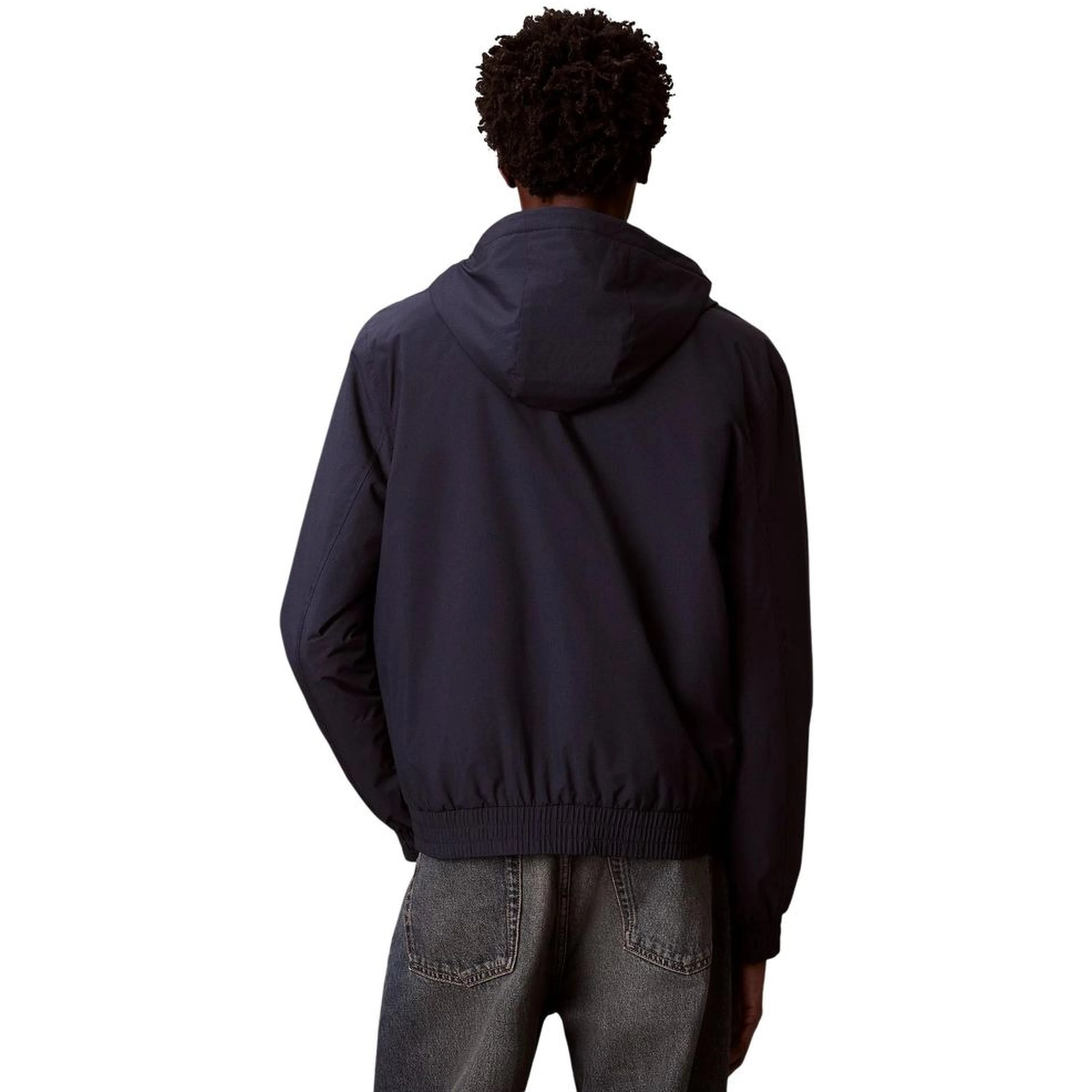 Blue Recycled Polyester Full-Length Jacket