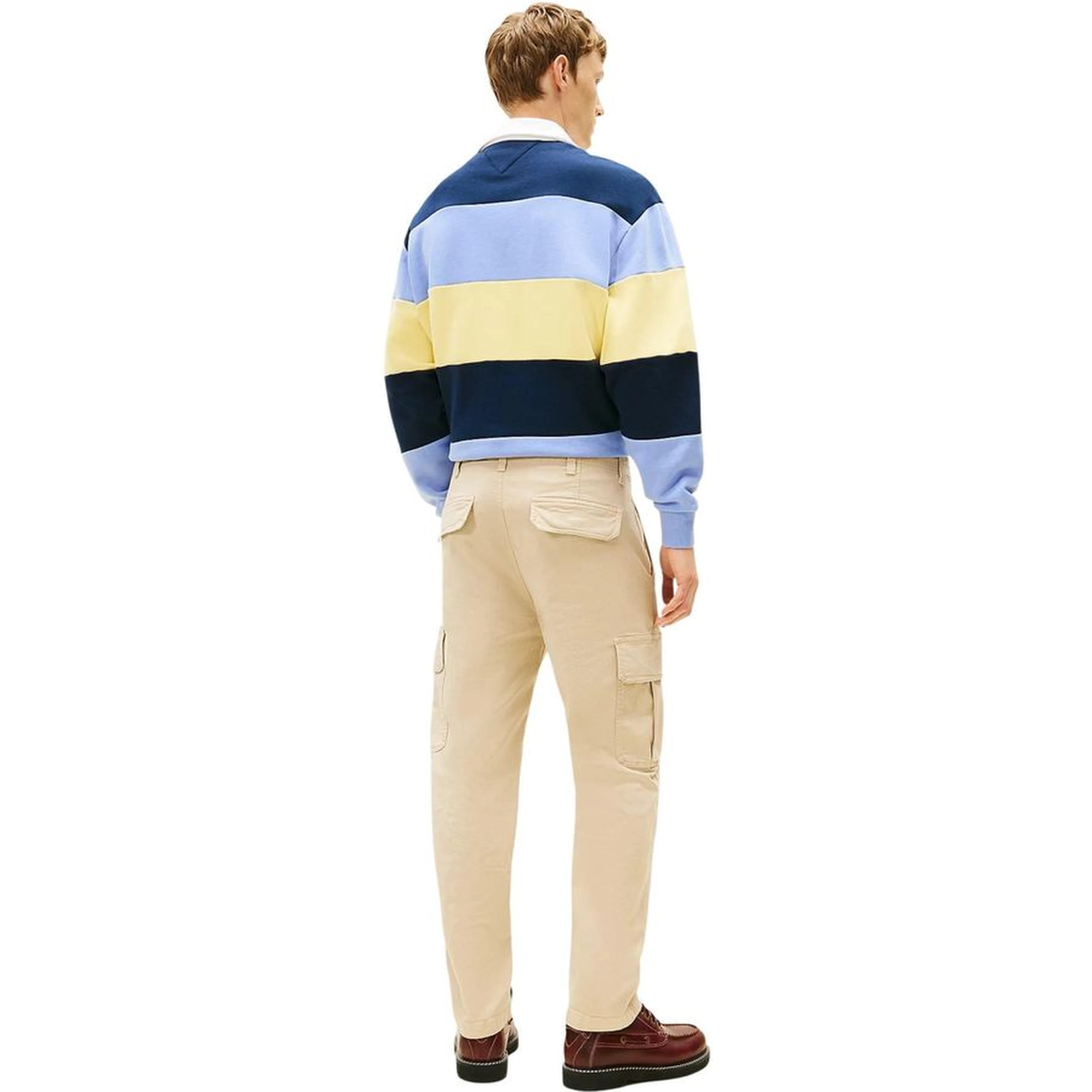 Beige Recycled Cotton Cargo Pants