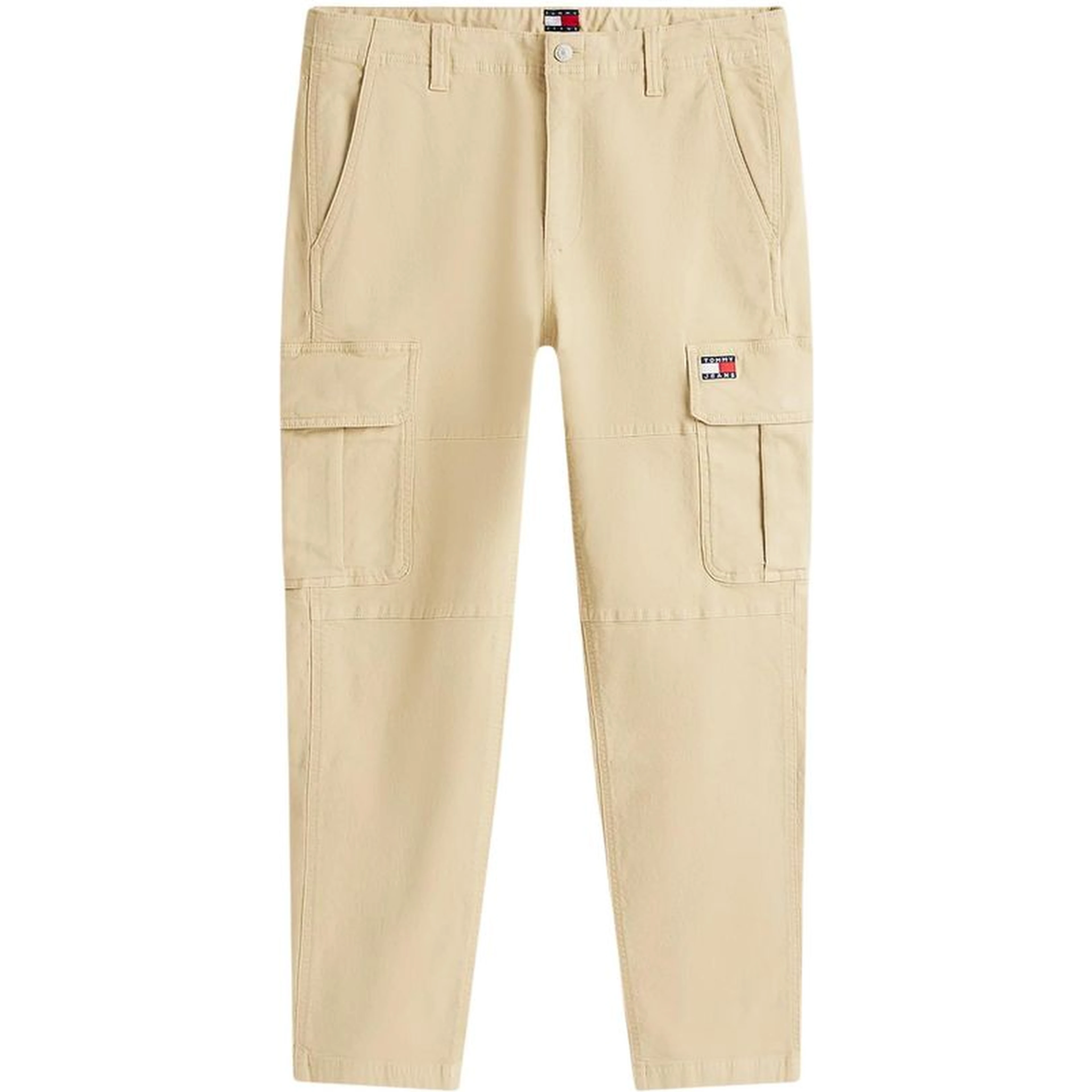 Beige Recycled Cotton Cargo Pants