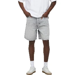 Gray Cotton Bermuda Shorts
