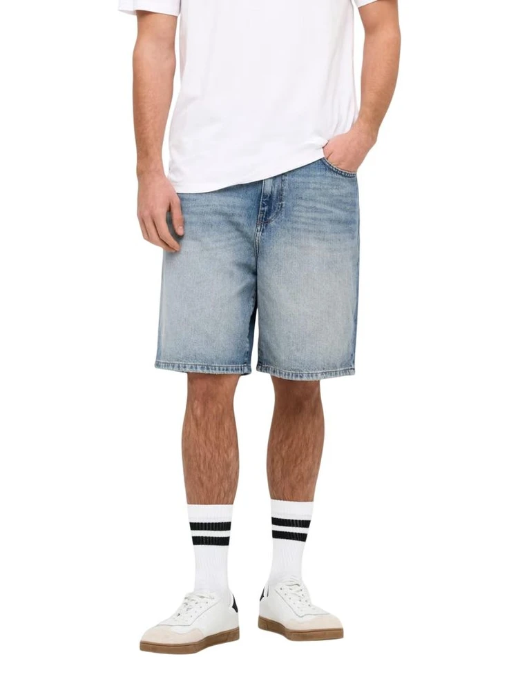 Light Blue Organic Cotton Bermuda Shorts
