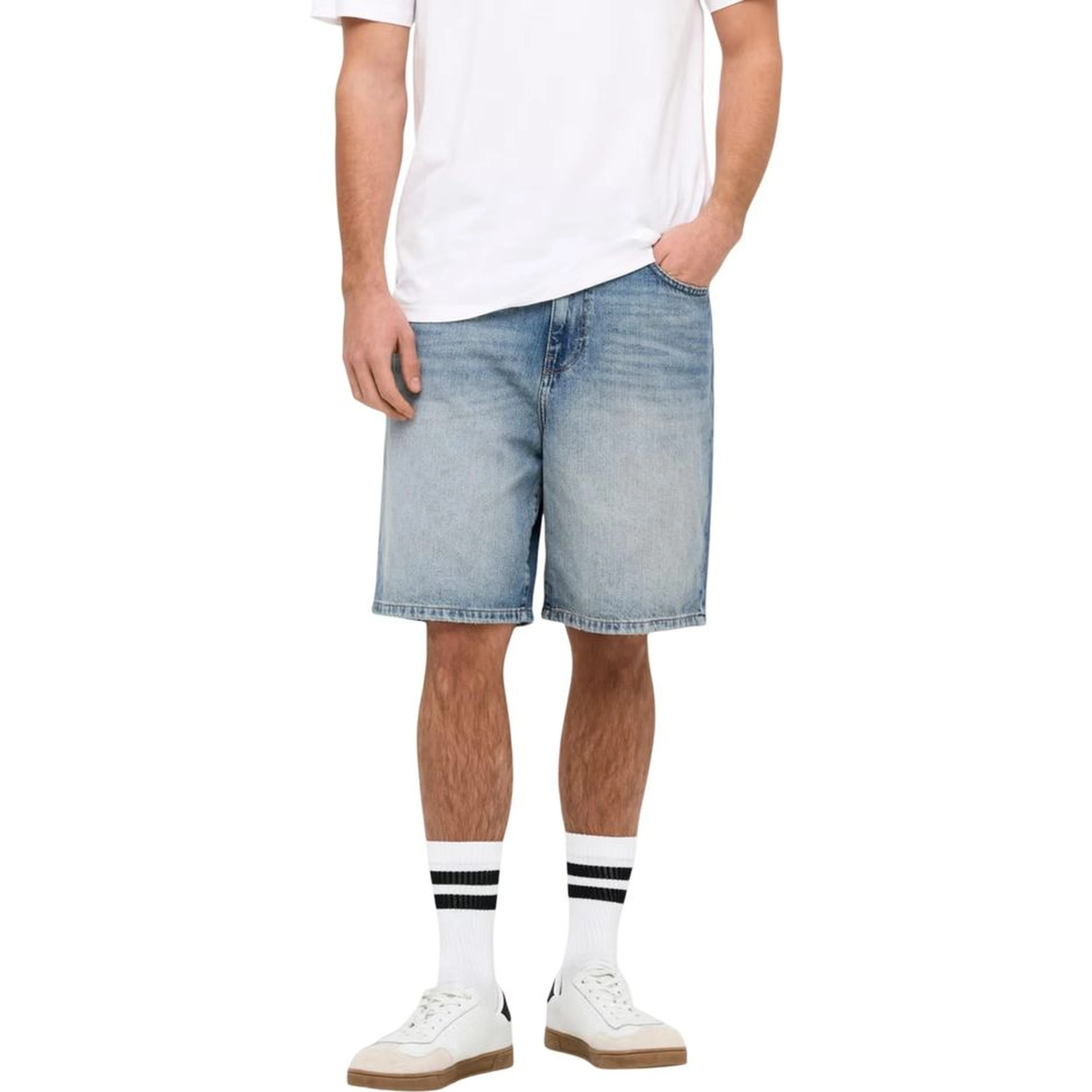Light Blue Organic Cotton Bermuda Shorts