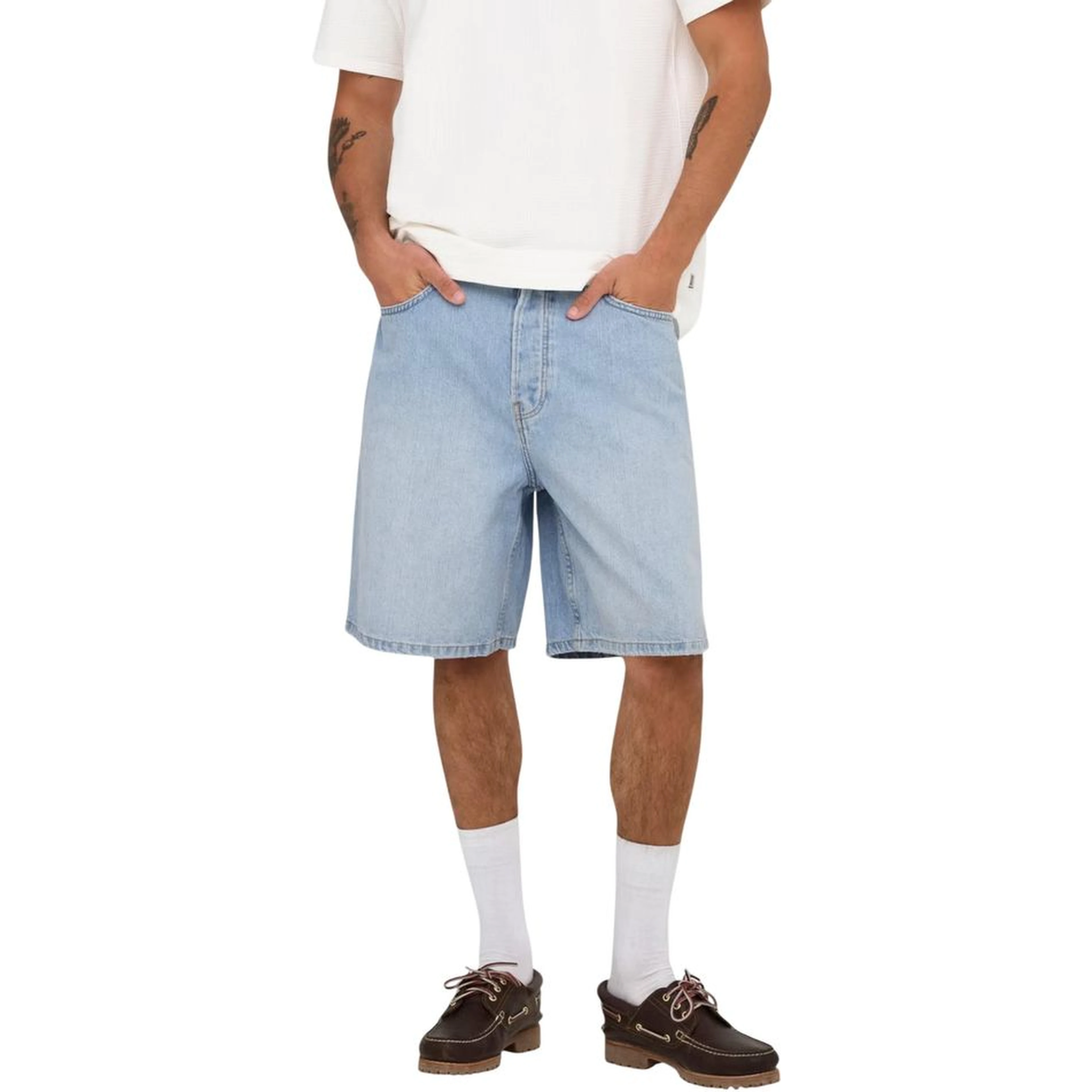 Light Blue Organic Cotton Bermuda Shorts