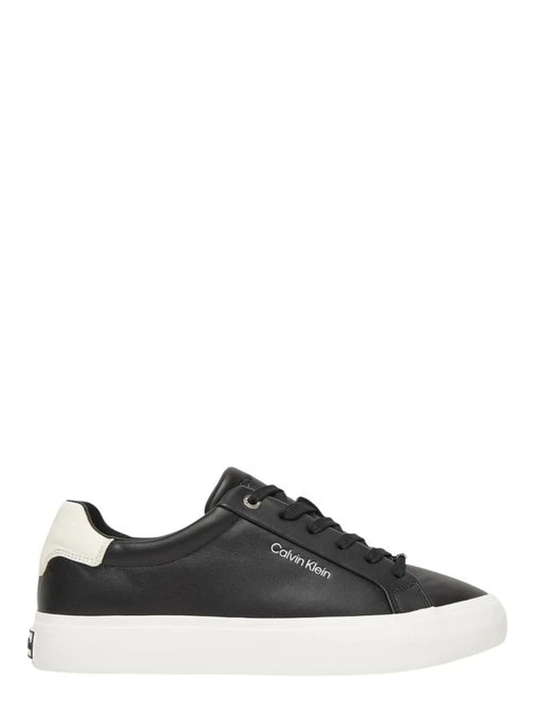 Black Leather Low Top Sneakers
