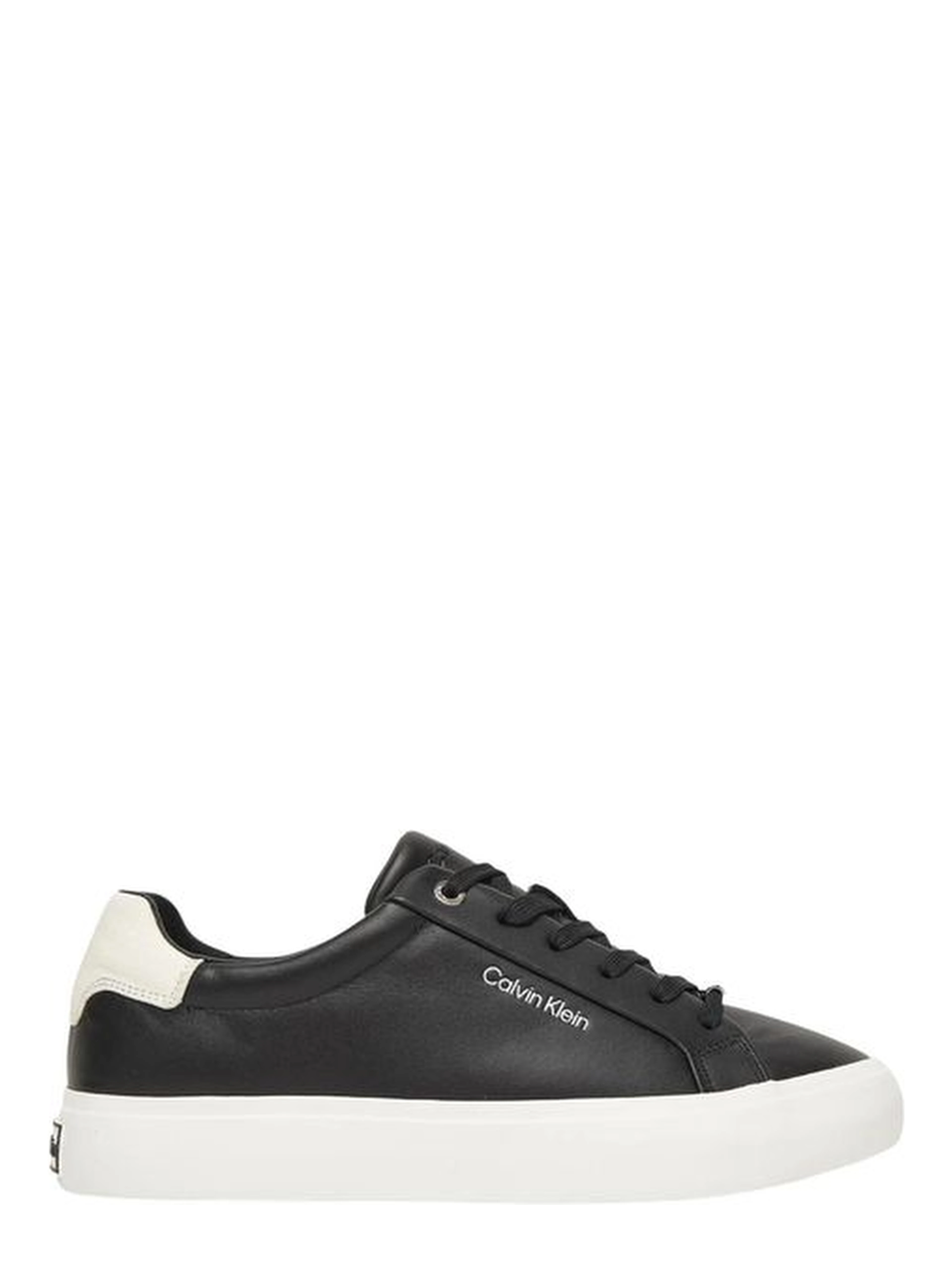 Black Leather Low Top Sneakers