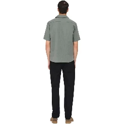 Green Cotton Shortsleeve Shirt
