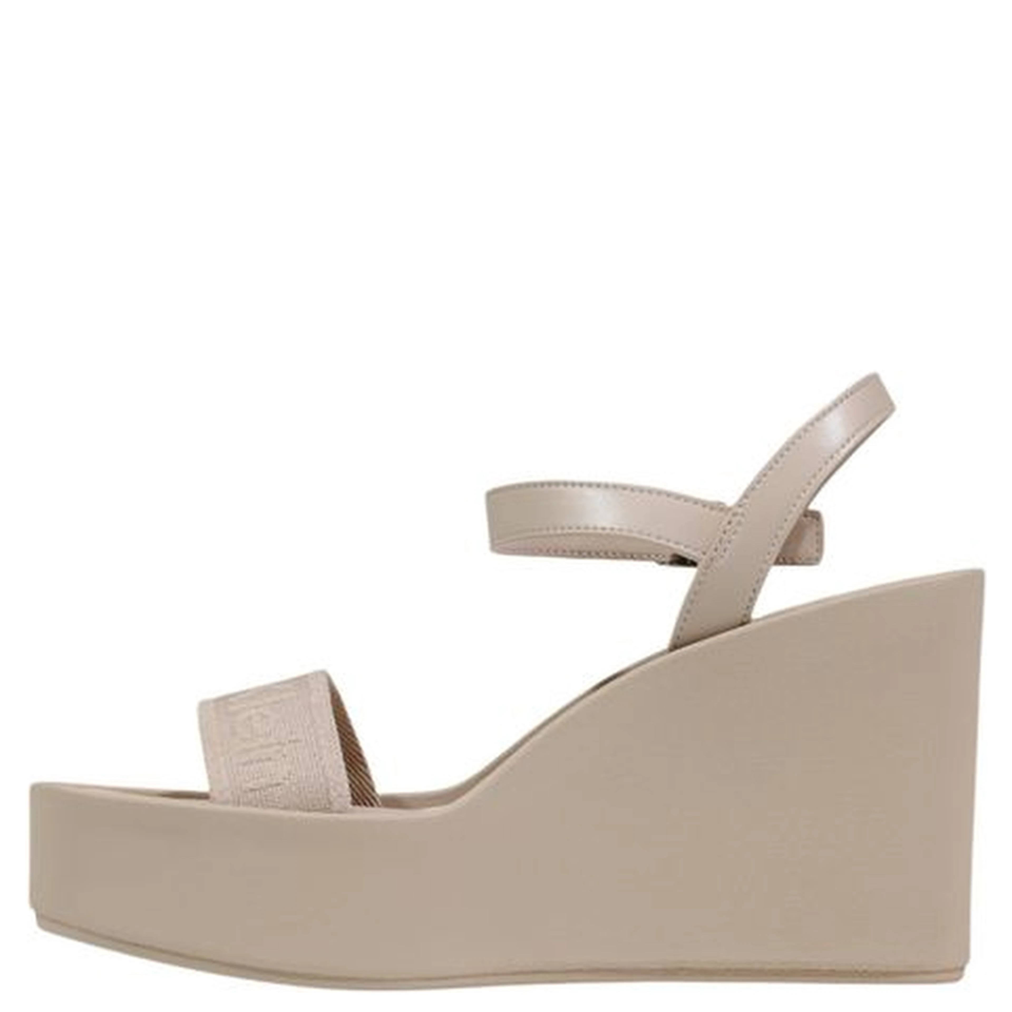 Beige Polyethylene Platform Sandals