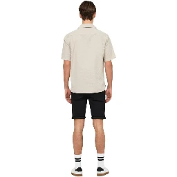 Beige Cotton Shortsleeve Shirt