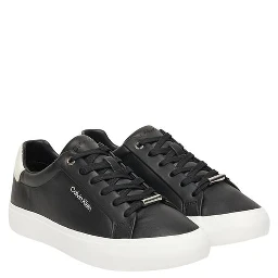 Black Leather Low Top Sneakers