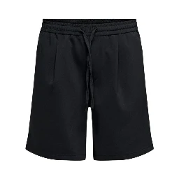Black Recycled Polyester Bermuda Shorts