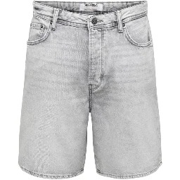 Gray Cotton Bermuda Shorts