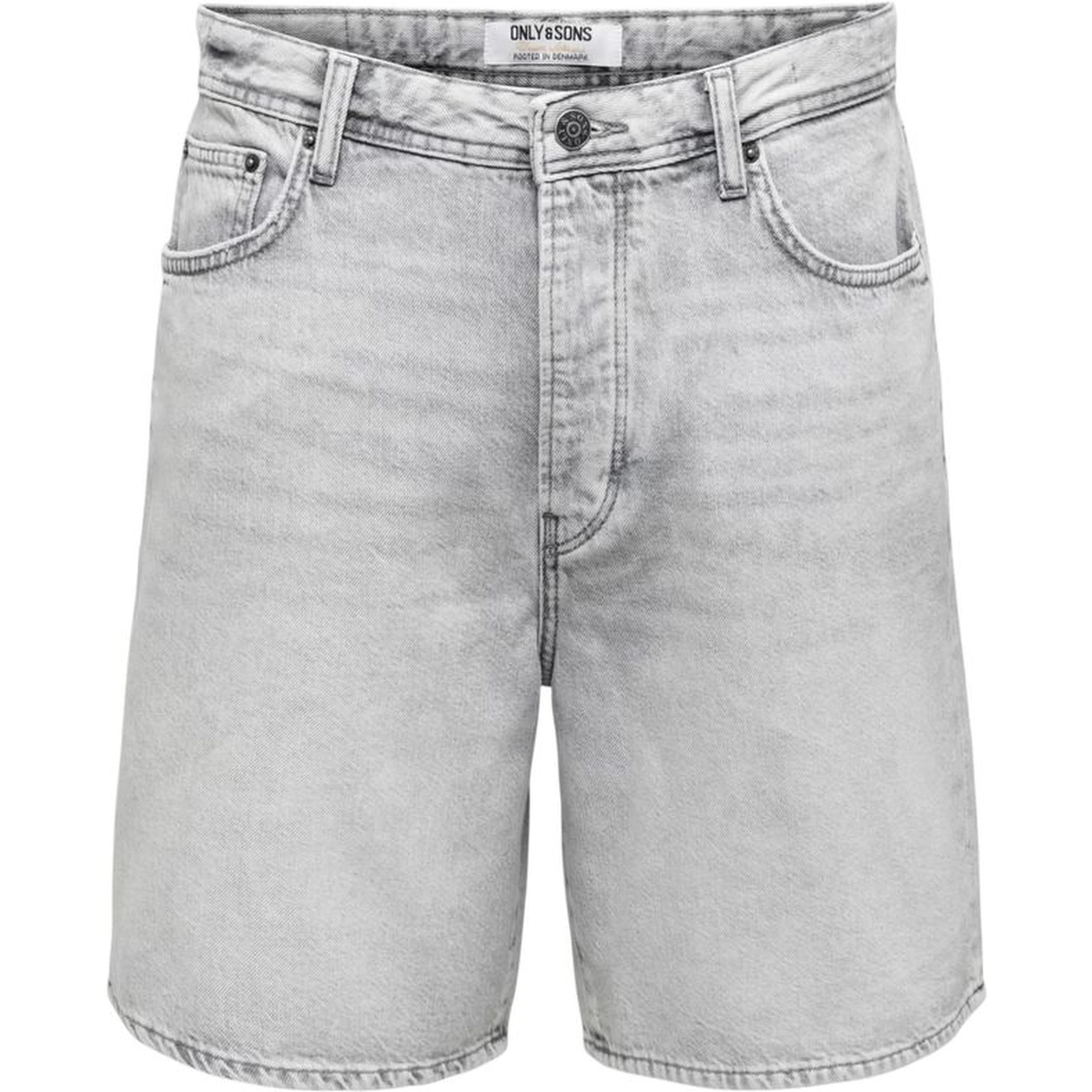Gray Cotton Bermuda Shorts