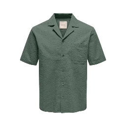 Green Cotton Shortsleeve Shirt
