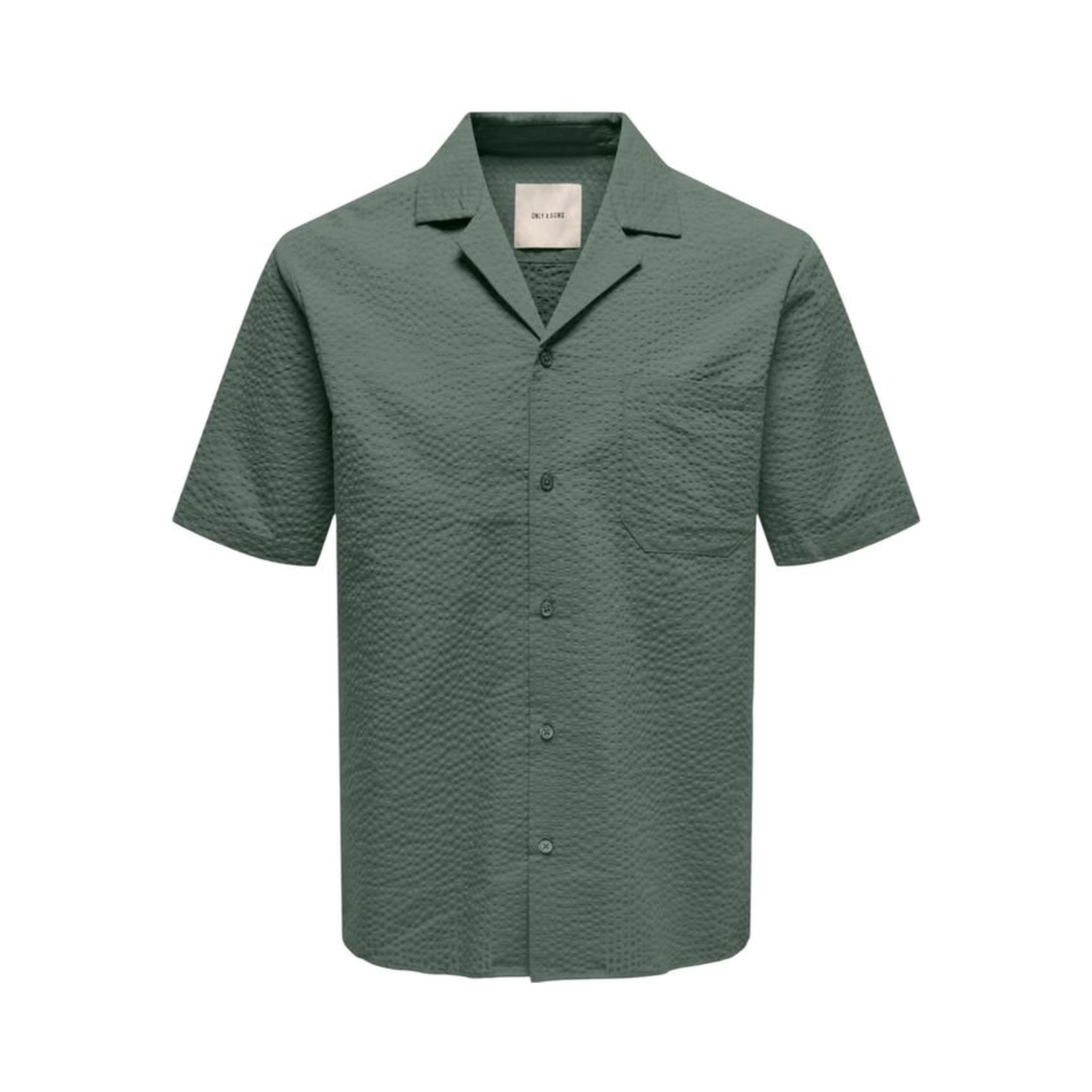 Green Cotton Shortsleeve Shirt