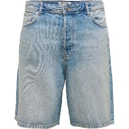 Light Blue Organic Cotton Bermuda Shorts