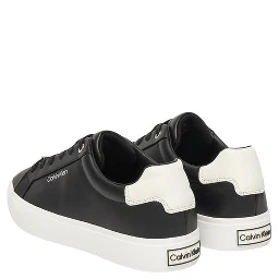 Black Leather Low Top Sneakers
