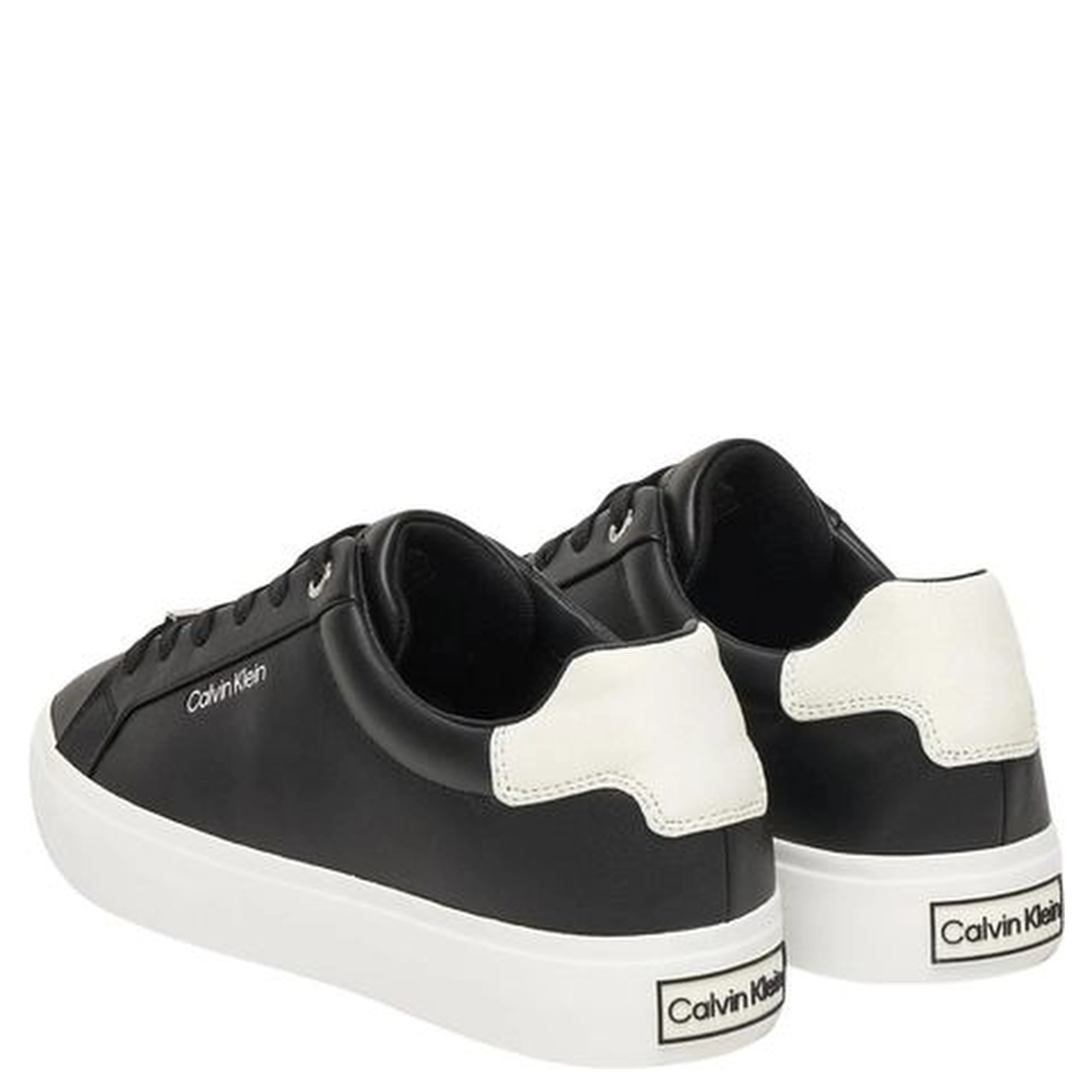 Black Leather Low Top Sneakers