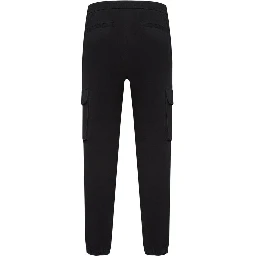 Black Cotton Casual Pants