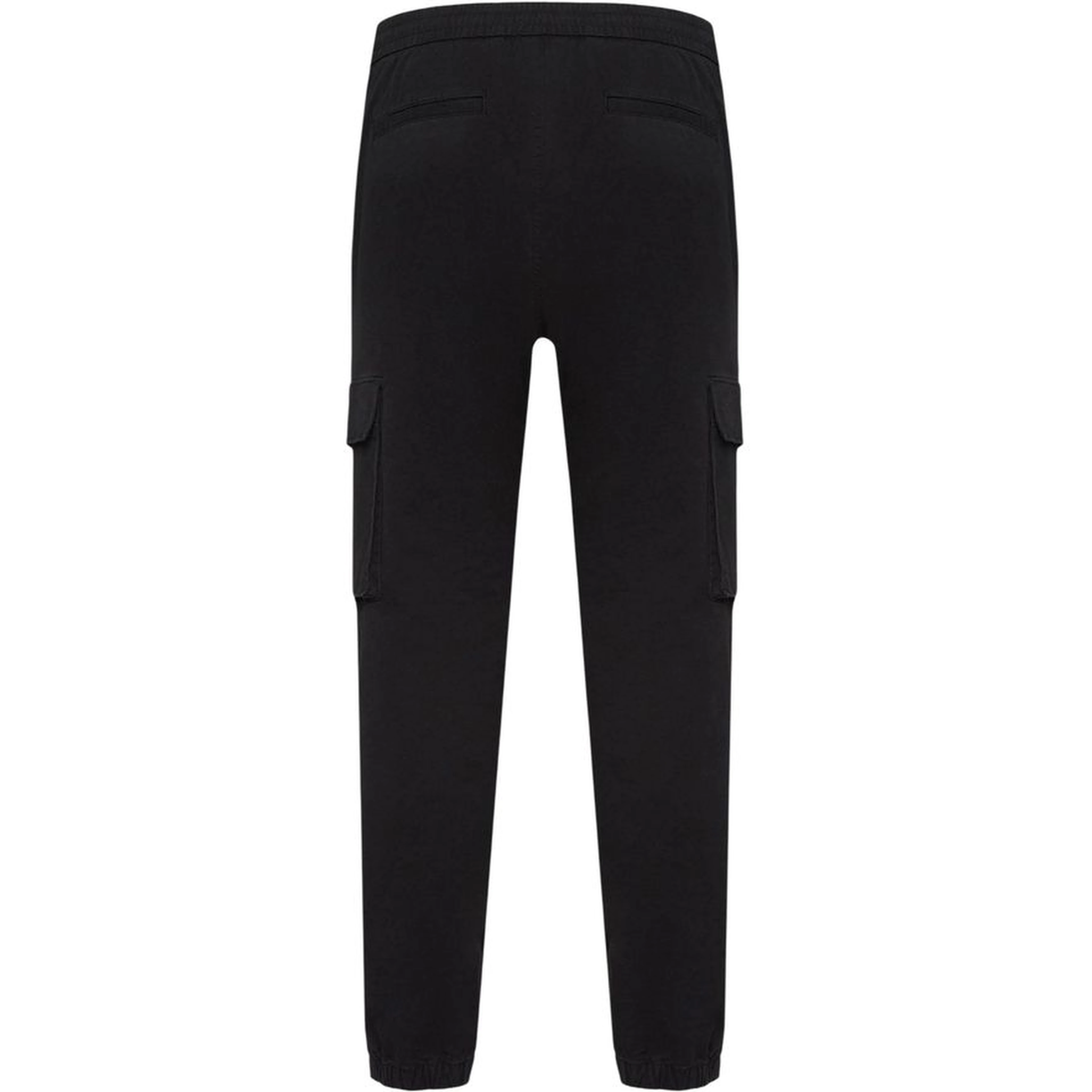 Black Cotton Casual Pants