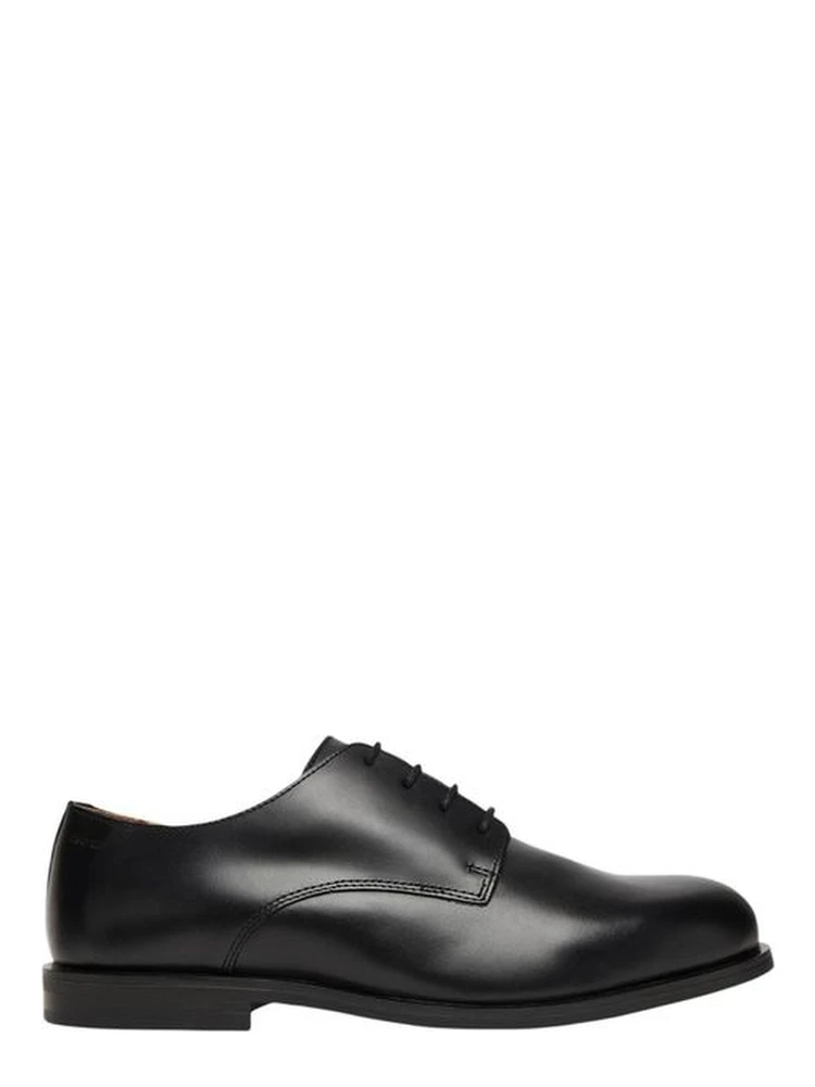 Black Leather Oxfords And Derbies
