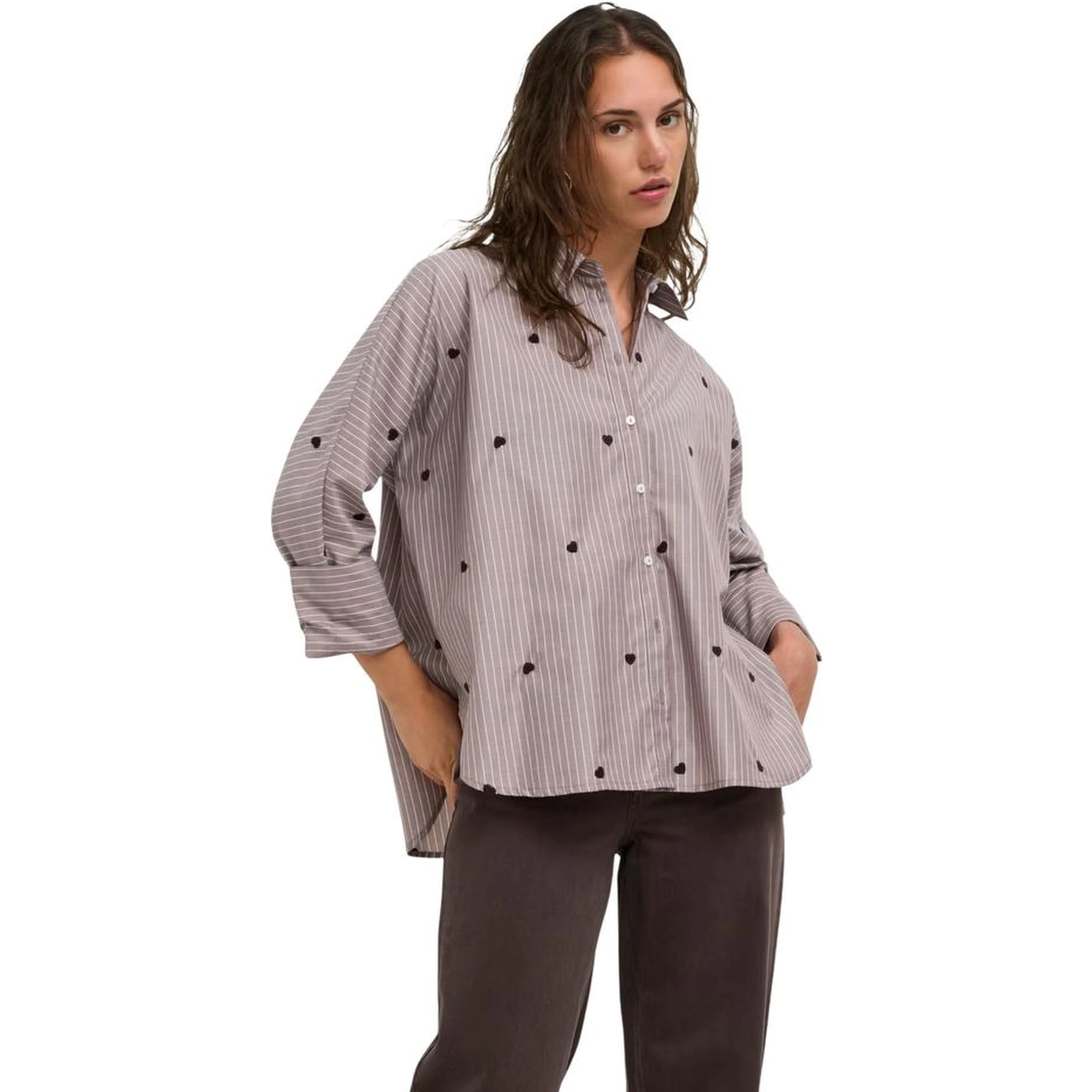 Brown Recycled Polyester Blouse