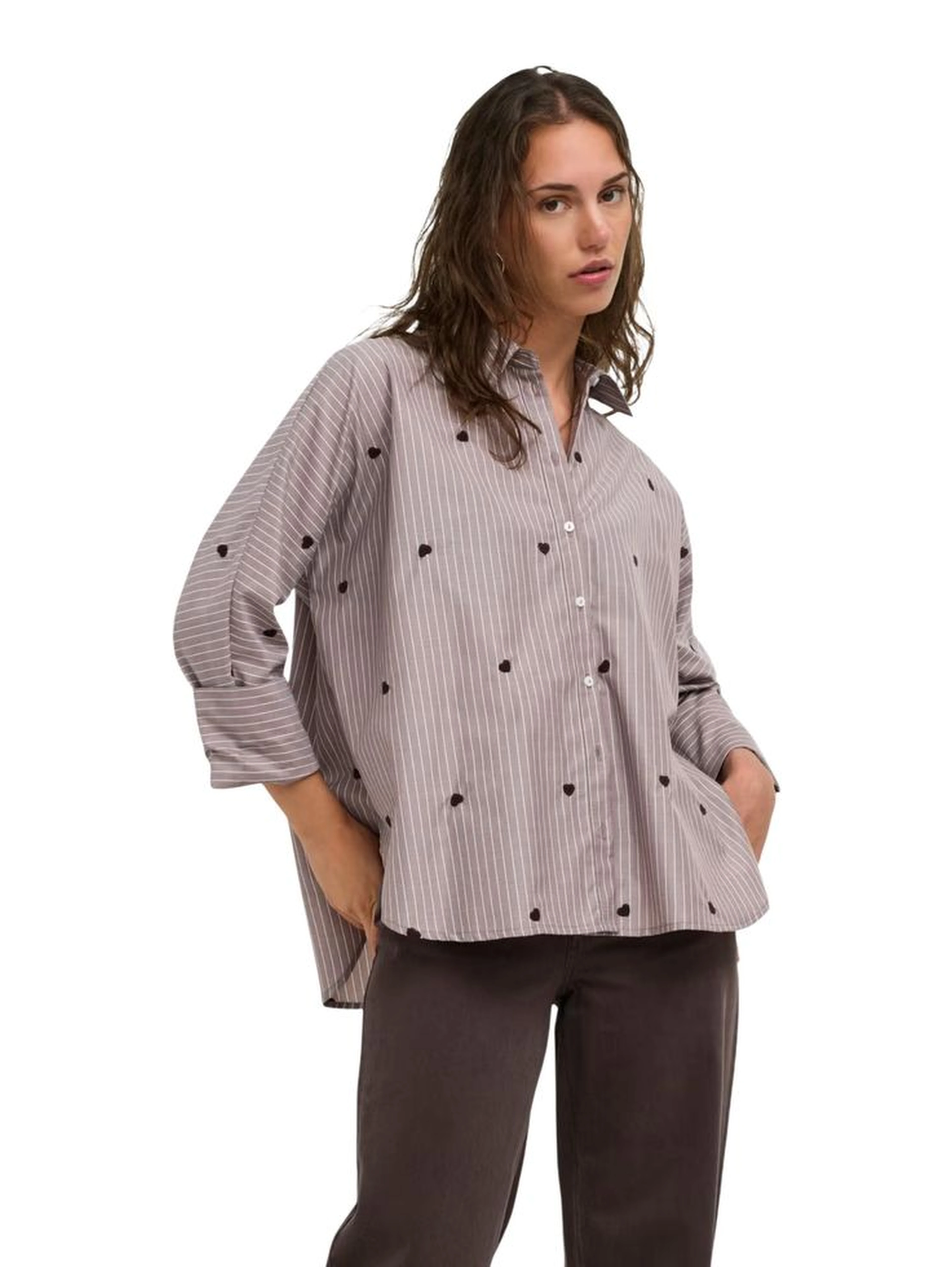 Brown Recycled Polyester Blouse