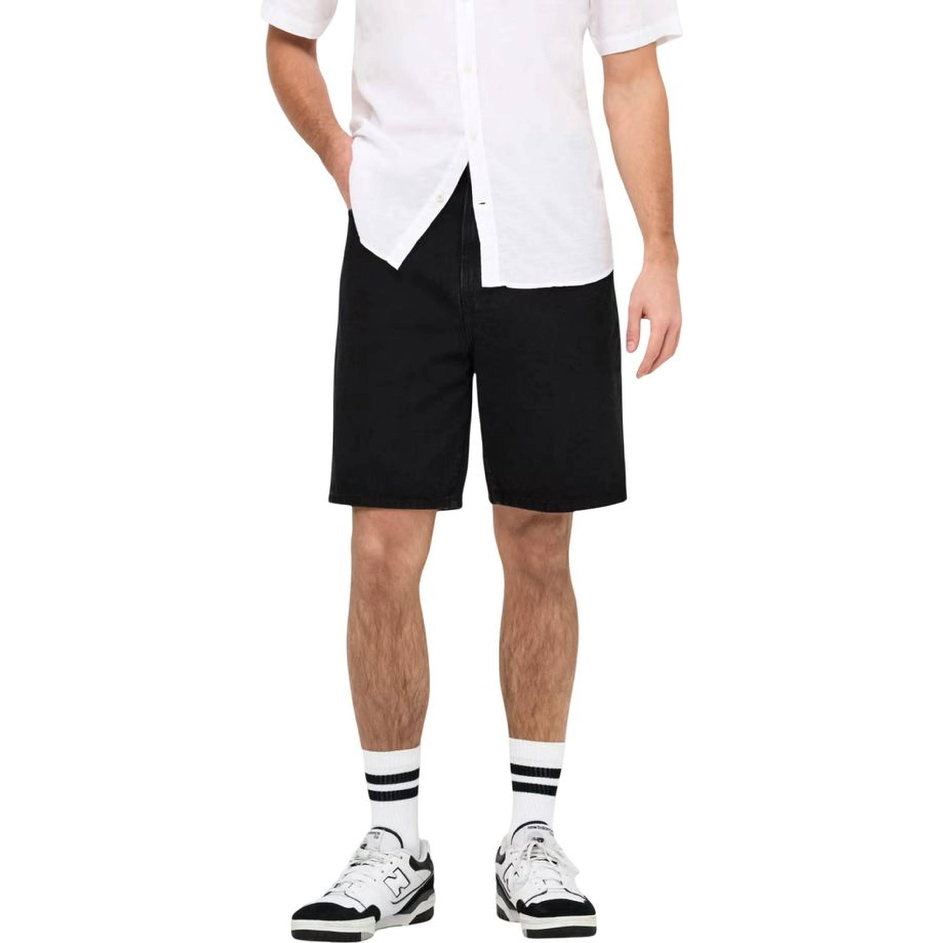 Black Organic Cotton Bermuda Shorts