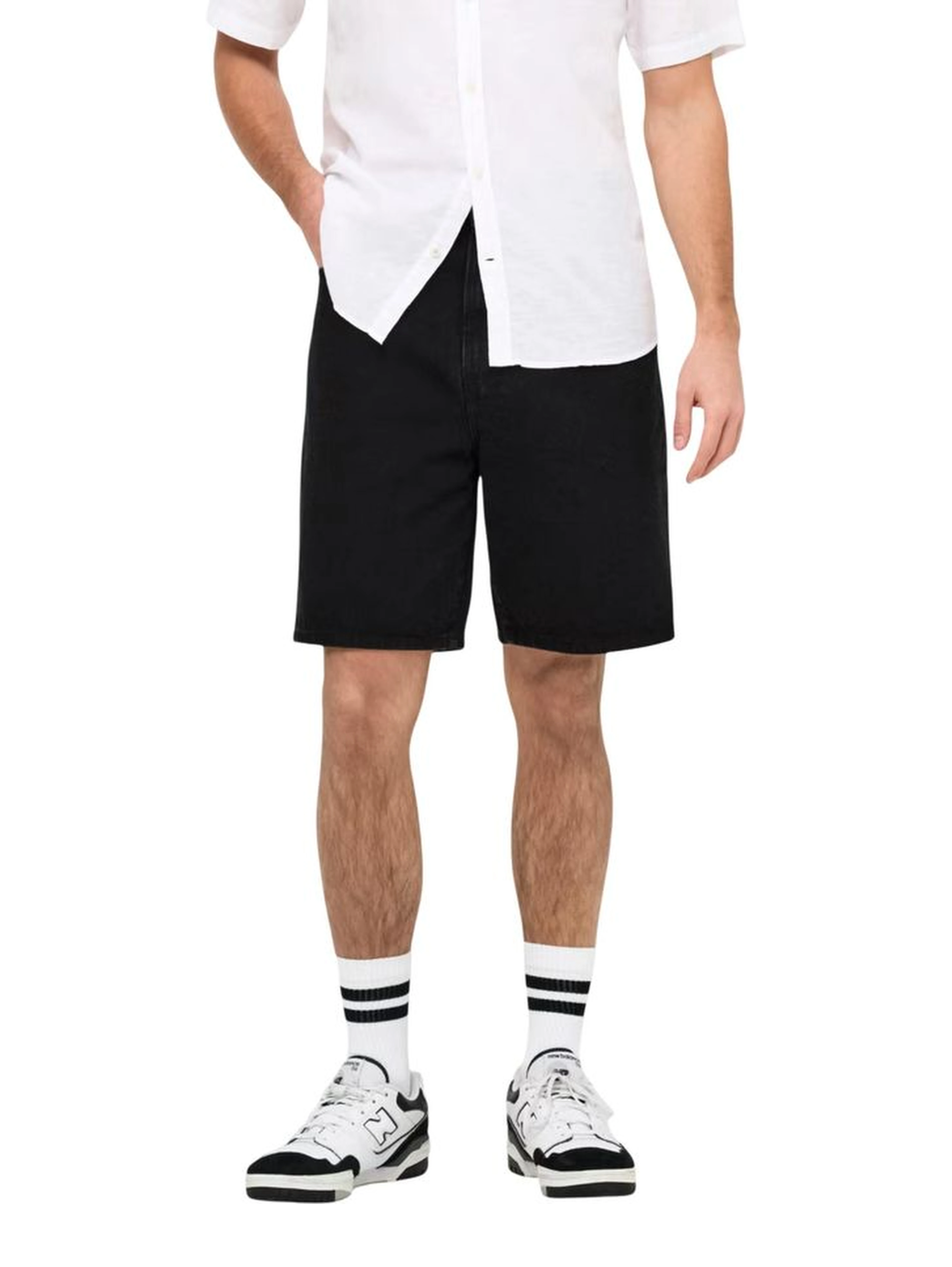 Black Organic Cotton Bermuda Shorts